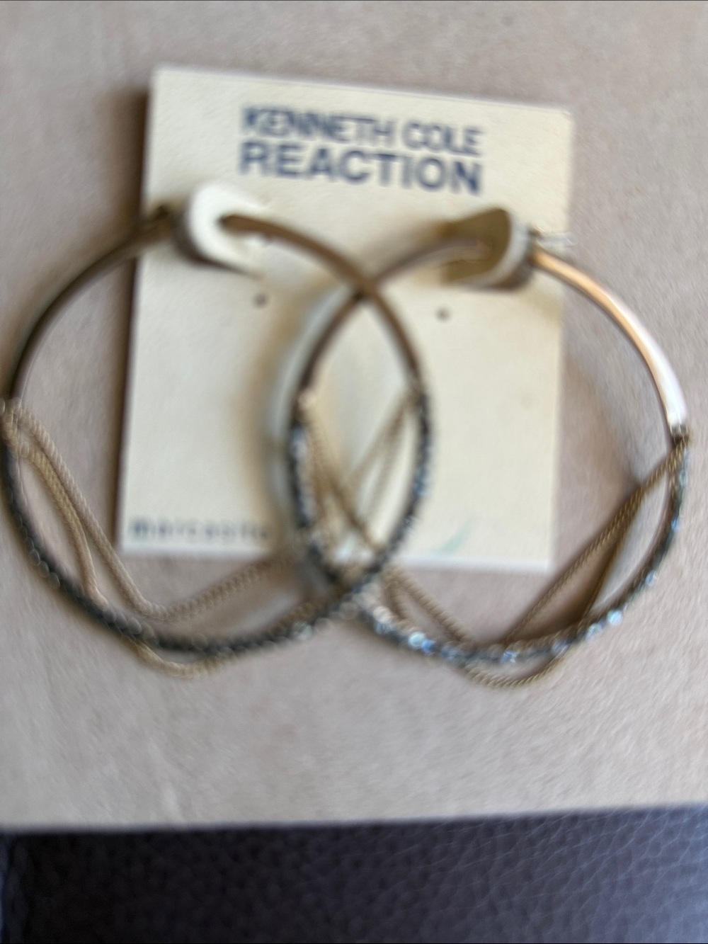Kenneth Cole Reaction Braided Gold-Tone Hoop Earrings